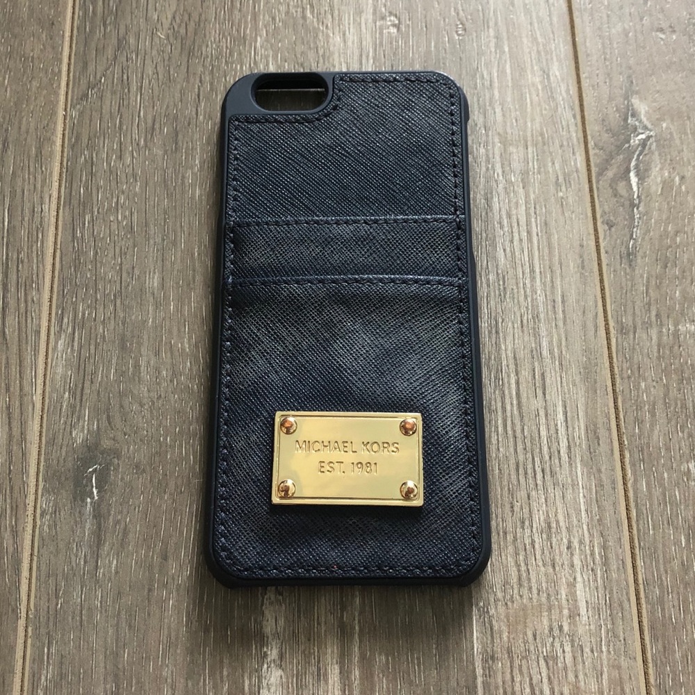Michael Kors Black and Gold Phone Case